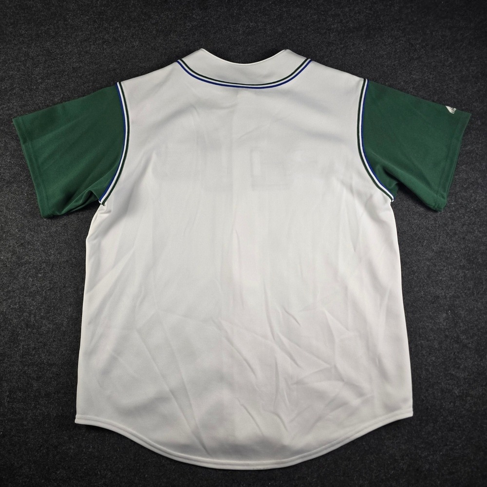 Vtg 90s Majestic Tampa Bay Rays MLB Baseball Jersey White Green Men's XL - Picture 4 of 11